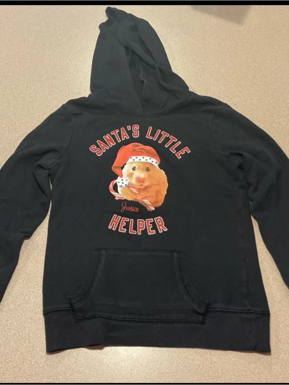 Justice Kids Santa's Little Helper Hoodie size 8